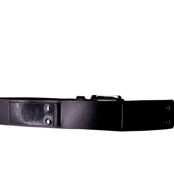 Men’s Belt  Black Leather PHAT FARM Waist 40” Retro P-83126 - Picture 1 of 13